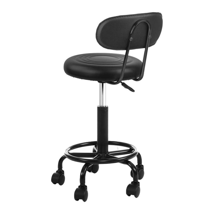 Artiss 2x Salon Stool Swivel Chair Backrest