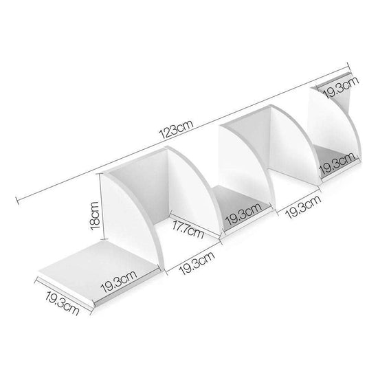 Artiss 5 Tier Corner Wall Shelf - White