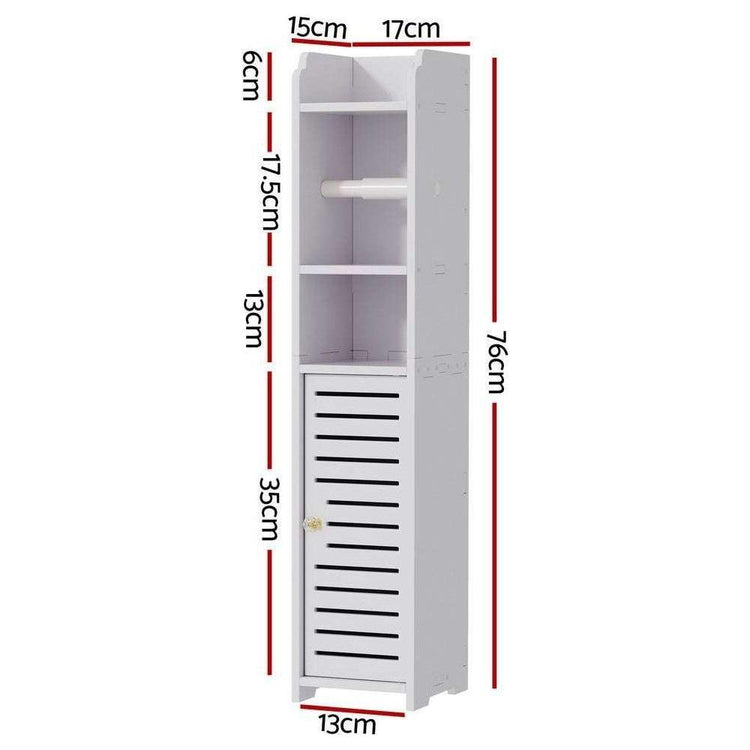 Artiss Bathroom Cabinet Toilet Roll Holder Tissue Organizer 3 Tier Floor Cabinet