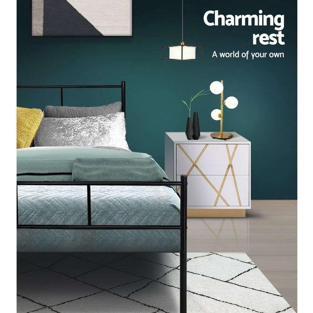 Artiss Bed Frame King Single Metal Bed Frames SOL