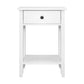 Artiss Bedside Table 1 Drawer with Shelf - BOWIE White