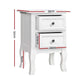 Artiss Bedside Table 2 Drawers - BISSET White