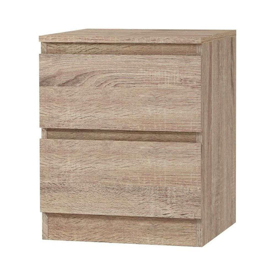 Artiss Bedside Table 2 Drawers - PEPE Oak