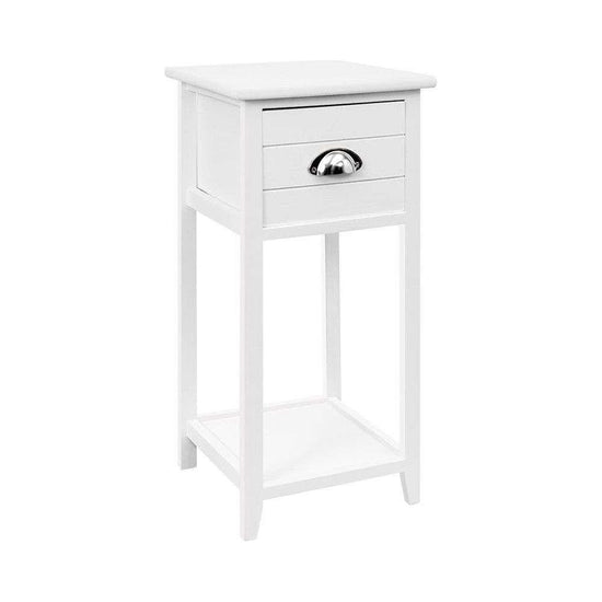 Artiss Bedside Table Vintage - THYME White