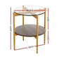 Artiss Coffee Table 45CM Round Tempered Glass Carol