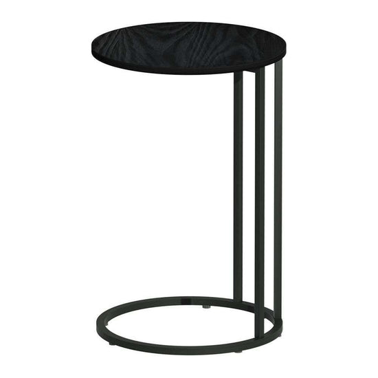 Artiss Coffee Table Side Table Round Black Martha