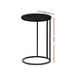 Artiss Coffee Table Side Table Round Black Martha