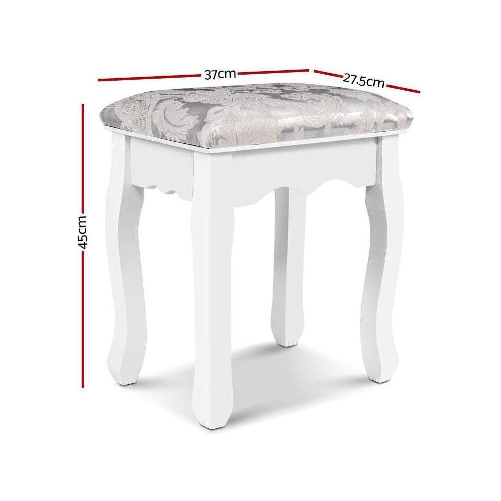 Artiss Dressing Table Stool Velvet White