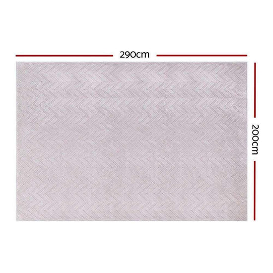 Artiss Floor Rugs 200x290cm Washable Area Mat Large Carpet Microfiber Ripple