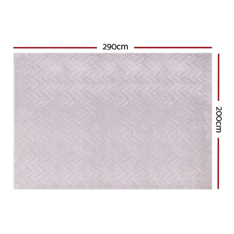 Artiss Floor Rugs 200x290cm Washable Area Mat Large Carpet Microfiber Ripple