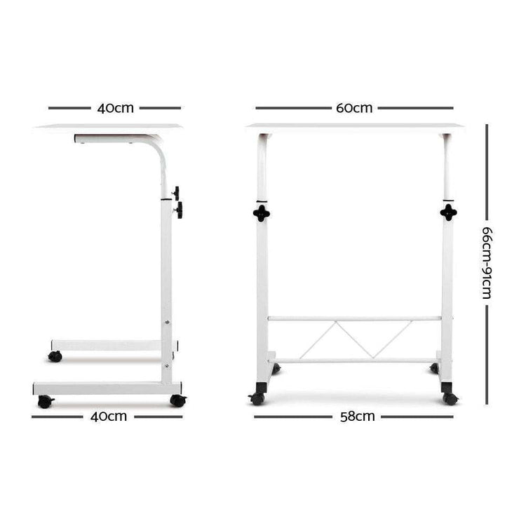 Artiss Laptop Desk Table Adjustable 60CM White