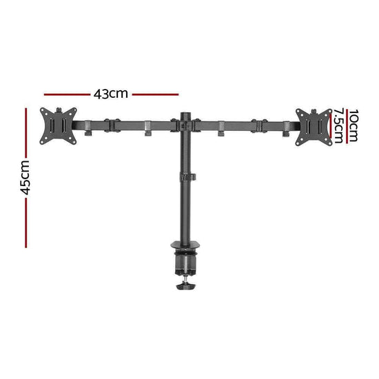 Artiss Monitor Arm Mount Dual 32" Black