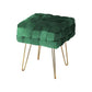 Artiss Ottoman Foot Stool Woven Velvet Green