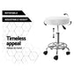 Artiss Salon Stool Round Swivel Chair White