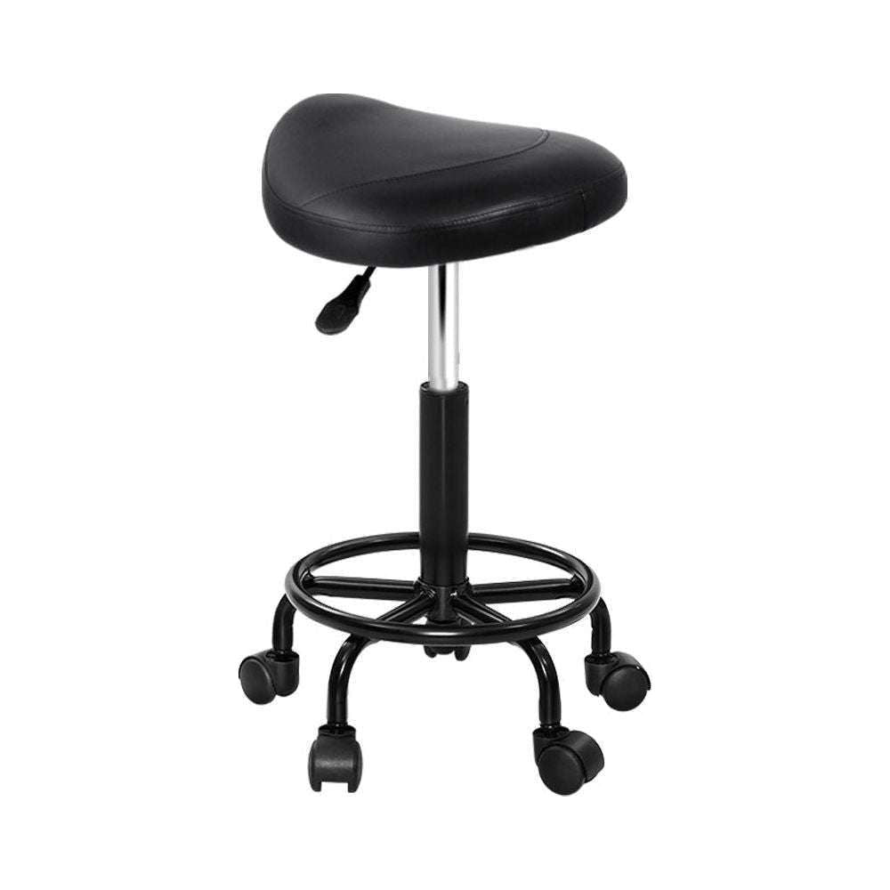 Artiss Salon Stool Saddle Swivel Chair