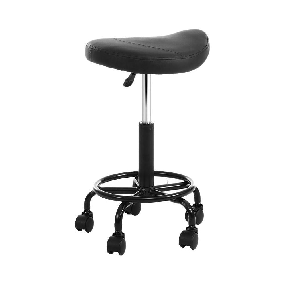 Artiss Salon Stool Saddle Swivel Chair