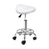 Artiss Salon Stool Saddle Swivel Chair White