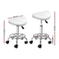 Artiss Salon Stool Saddle Swivel Chair White