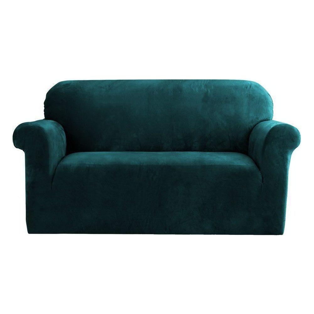 Artiss Sofa Cover Couch Covers 2 Seater Velvet Agate Green