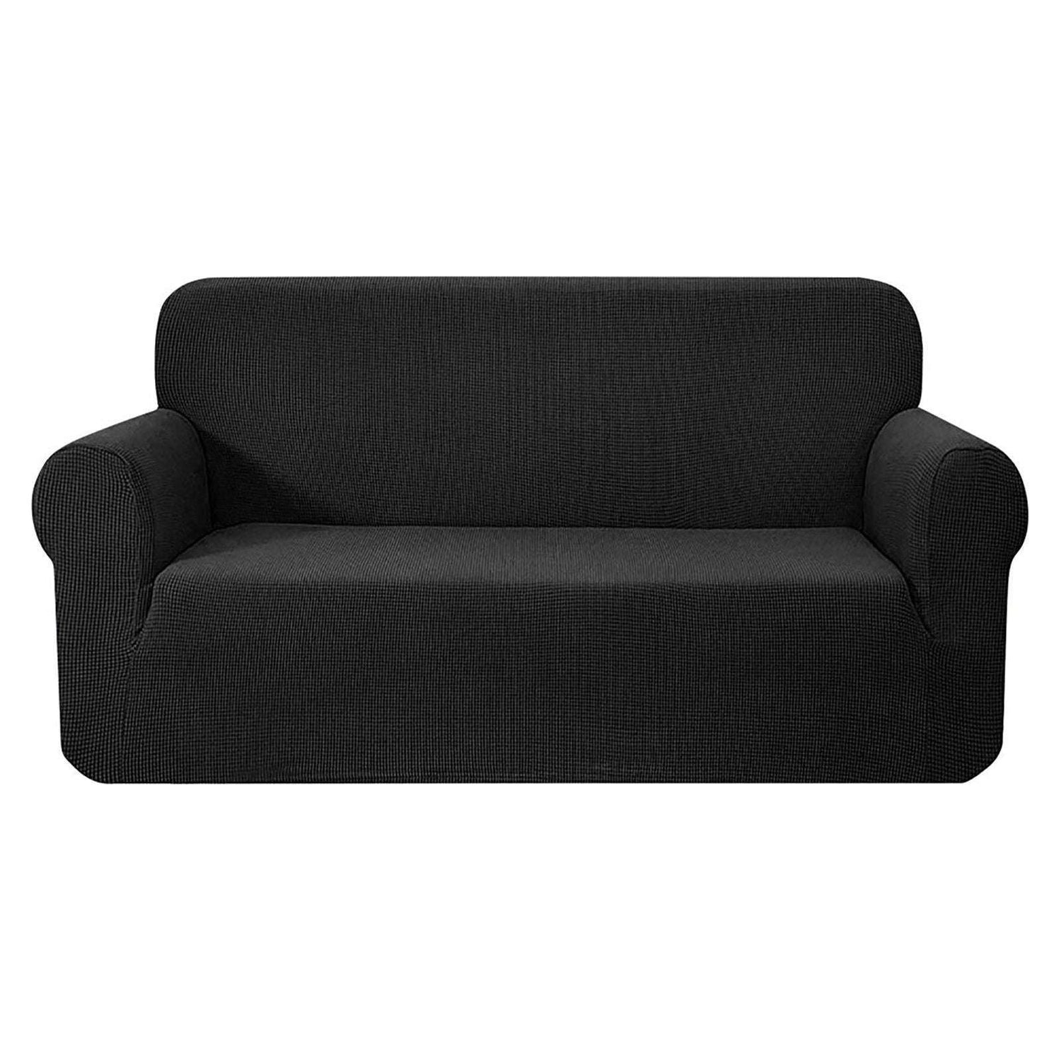 Artiss Sofa Cover Couch Covers 3 Seater High Stretch Black