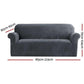 Artiss Sofa Cover Couch Covers 3 Seater Velvet Grey