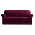 Artiss Sofa Cover Couch Covers 3 Seater Velvet Ruby Red