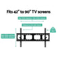 Artiss TV Wall Mount Bracket Tilt Flat Slim LED LCD Plasma 42 55 65 75 90 inch