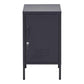 ArtissIn Bedside Table Metal Cabinet - MINI Black