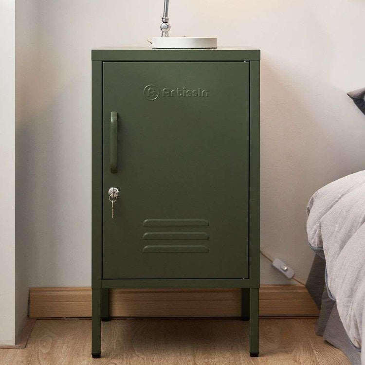 ArtissIn Bedside Table Metal Cabinet - MINI Green