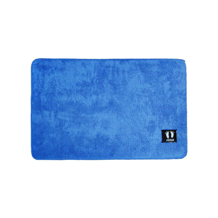 Asha Anti Slip Polyester Bath Mat 50 x 80 cm Cobalt Blue