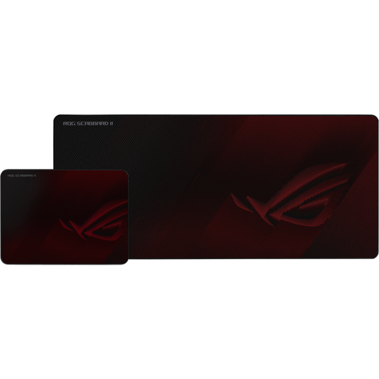 ASUS ROG SCABBARD II Gaming Mouse Pad, Medium 360x260mm + Extended 900x400mm Size, Water/Oil/Dust Respellent, Anti-Fray, Soft Cloth With Rubber Base