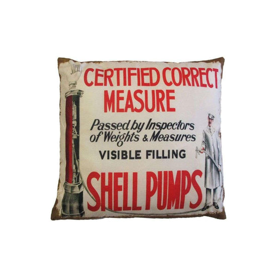 Australian Mancave Retro Cushion Shell Pumps 40 x 40 cm