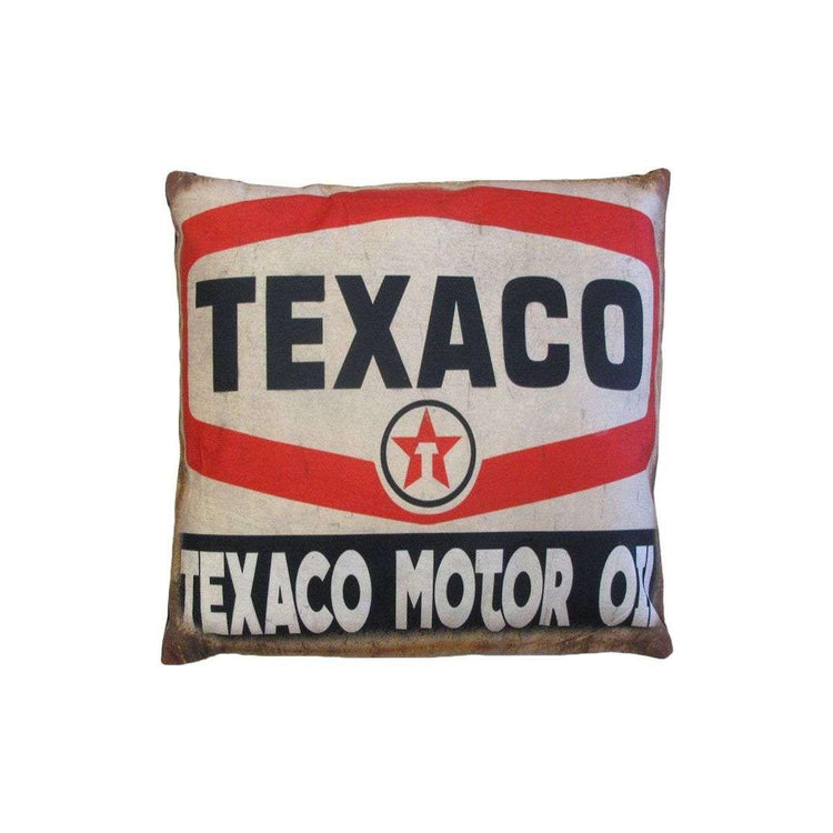 Australian Mancave Retro Cushion Texaco Motor Oil 40 x 40 cm