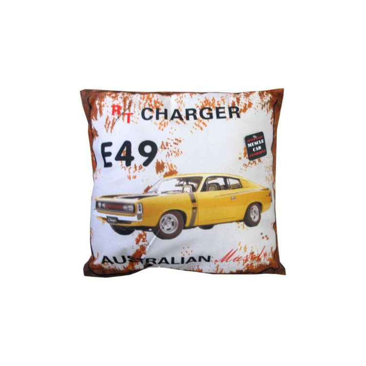 Australian Muscle Car Cushion E49 Charger Yellow - Magdasmall