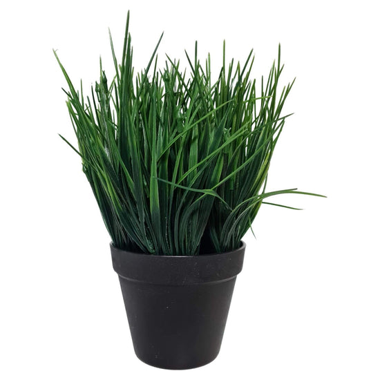 Artificial Ornamental Potted Dense Green Grass UV Resistant 30cm (Overstock Clearance)