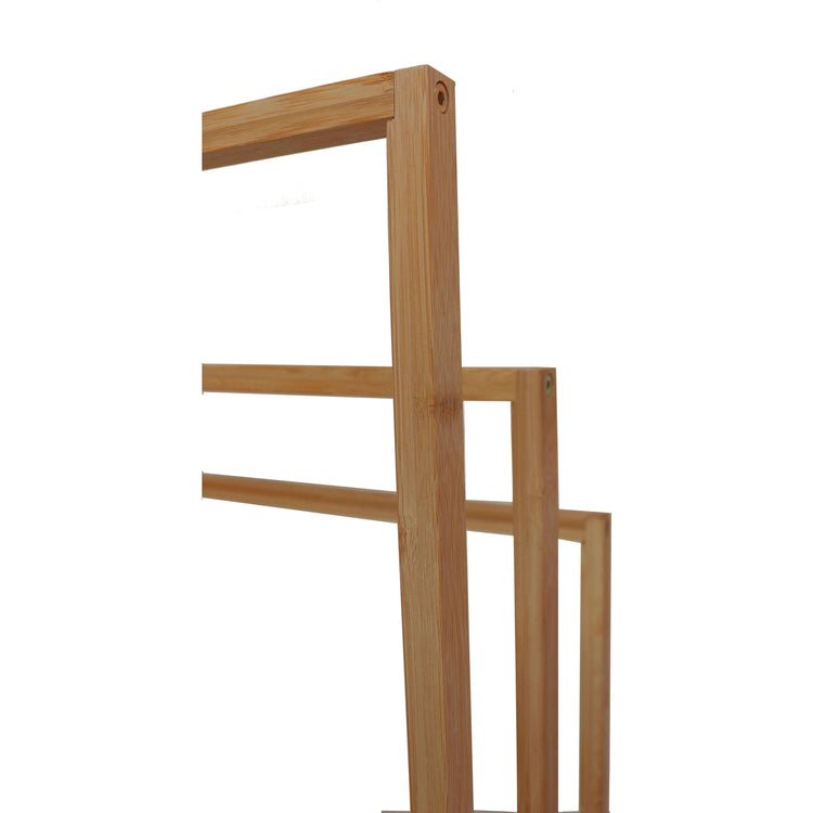 Bamboo Towel Bar Holder Rack 3-Tier Freestanding for Bathroom and Bedroom - Magdasmall