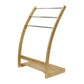 Bamboo Towel Bar Metal Holder Rack 3-Tier Freestanding and Bottom shelf for Bathroom - Magdasmall