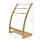 Bamboo Towel Bar Metal Holder Rack 3-Tier Freestanding and Bottom shelf for Bathroom - Magdasmall