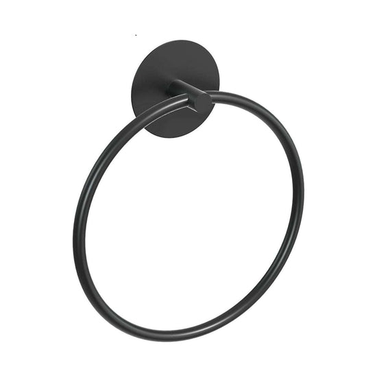 Bathroom Towel Ring Bathroom Towel Rack Adhesive Hand Towels Holder Towel Hanger Round Black