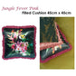 Bedding House Jungle Fever Pink Filled Cushion