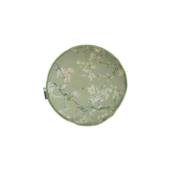 Bedding House Van Gogh Blossom Sage Round Filled Cushion 40cm Diameter