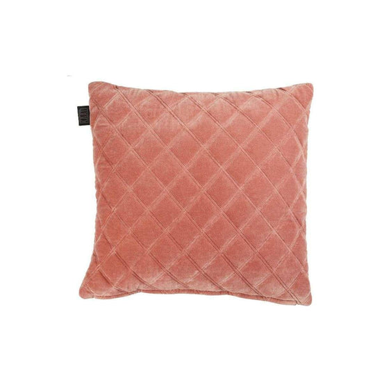 Bedding House Vercors Luxury Cotton Velvet Filled Square Cushion - Pink