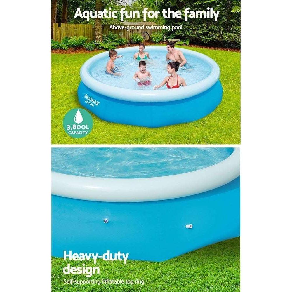 Bestway Above Ground Swimming Pool 305x76cm Fast Set Pool Family