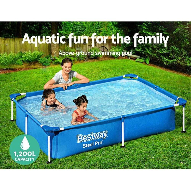 Bestway Swimming Pool Above Ground Frame Pools Outdoor Steel Pro 2.2 X 1.5M - Magdasmall