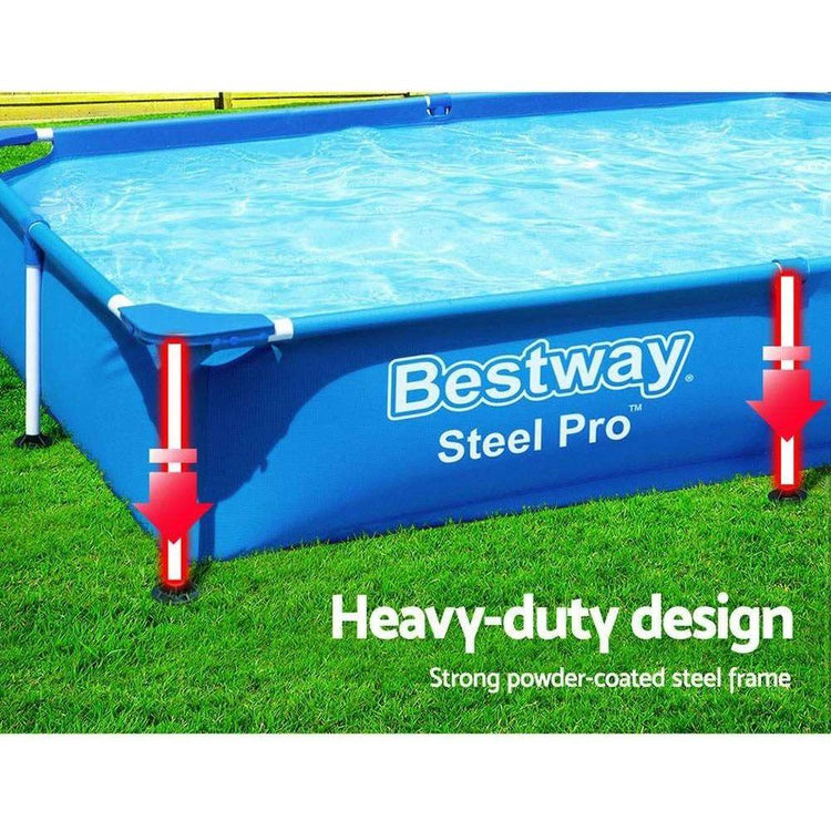 Bestway Swimming Pool Above Ground Frame Pools Outdoor Steel Pro 2.2 X 1.5M - Magdasmall