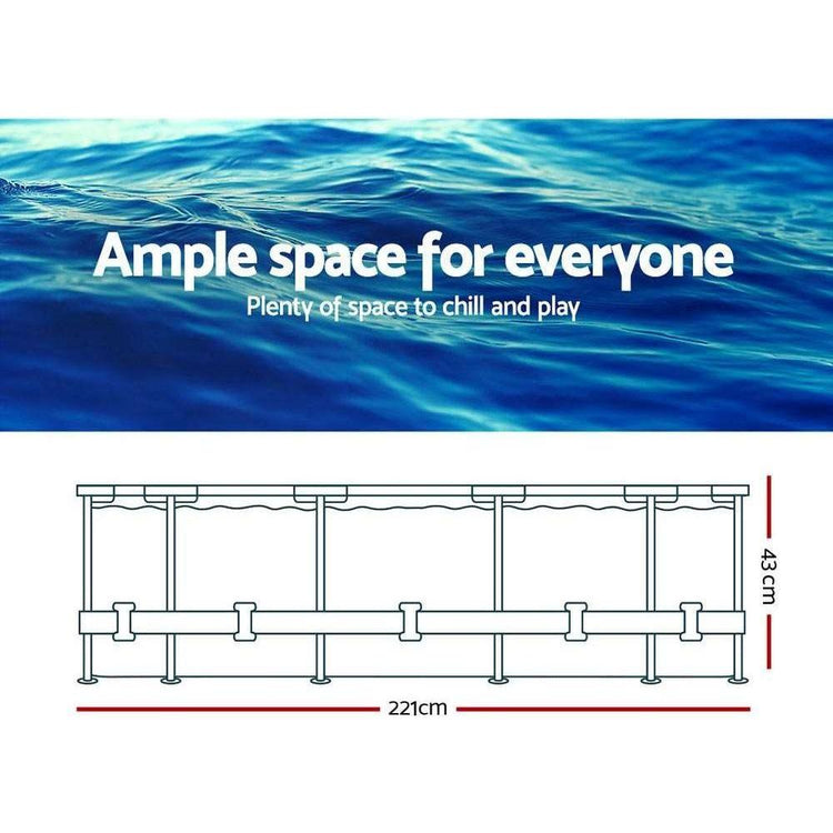 Bestway Swimming Pool Above Ground Frame Pools Outdoor Steel Pro 2.2 X 1.5M - Magdasmall