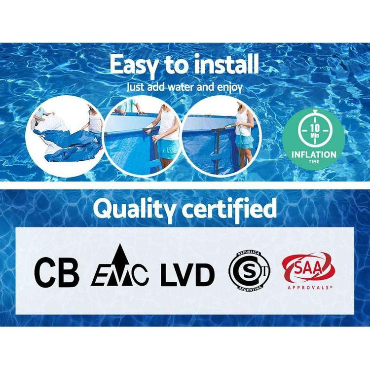 Bestway Swimming Pool Above Ground Frame Pools Outdoor Steel Pro 2.2 X 1.5M - Magdasmall