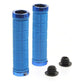 Bike Handlebar Grips MTB Mountain BMX Bike Bicycle Soft BLUE Fixed Double Lock Screw Tight Grips - Easy Fit - Rockbros