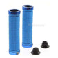 Bike Handlebar Grips MTB Mountain BMX Bike Bicycle Soft BLUE Fixed Double Lock Screw Tight Grips - Easy Fit - Rockbros