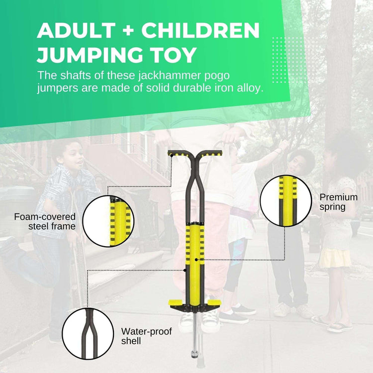 Black and Yellow Pogo Stick - Adult + Childrens Large Jumping Jackhammer Toy - Magdasmall